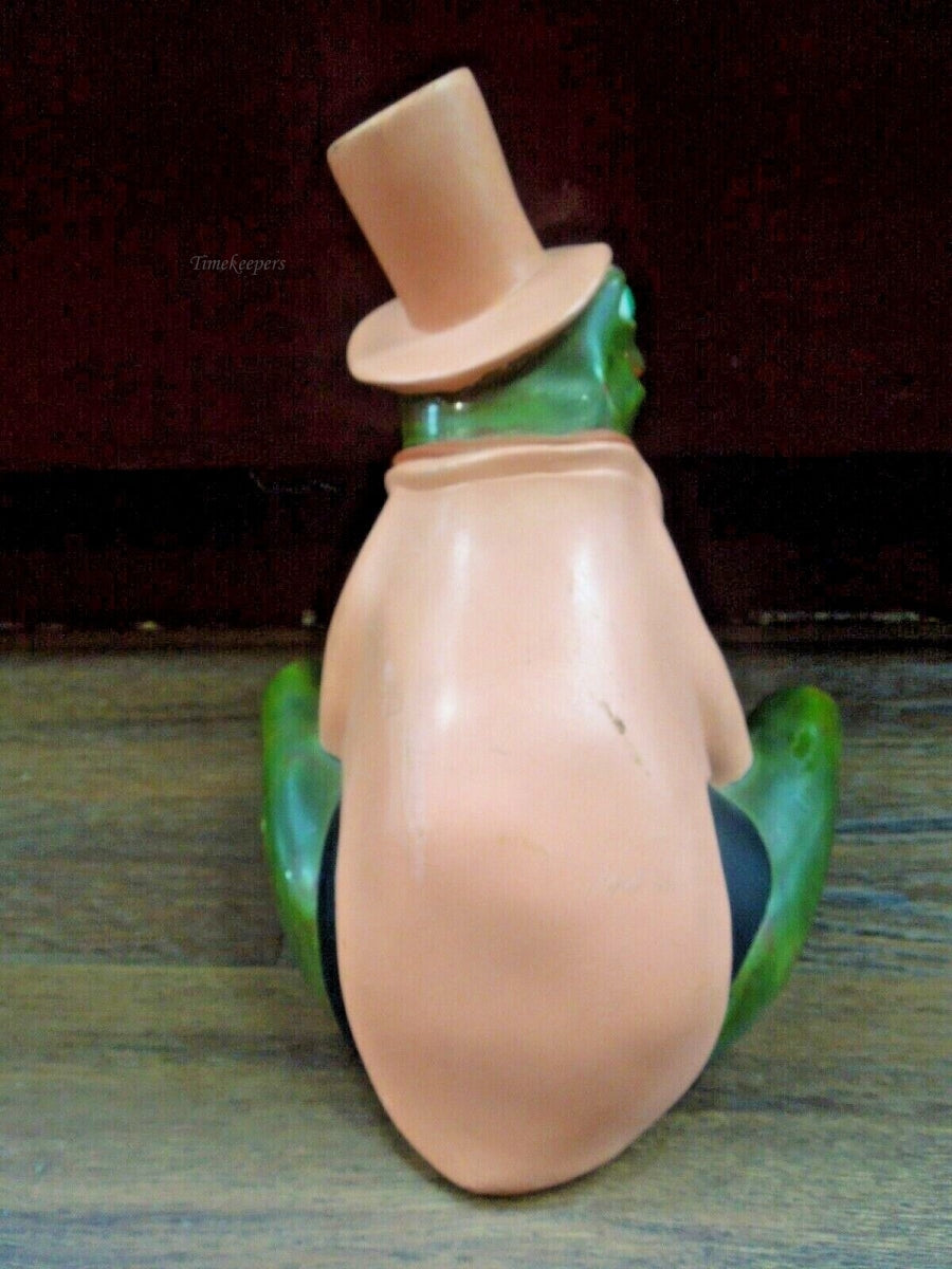 r849 Frog Toad Statue Top Hat Tuxedo Vintage Art Sculpture