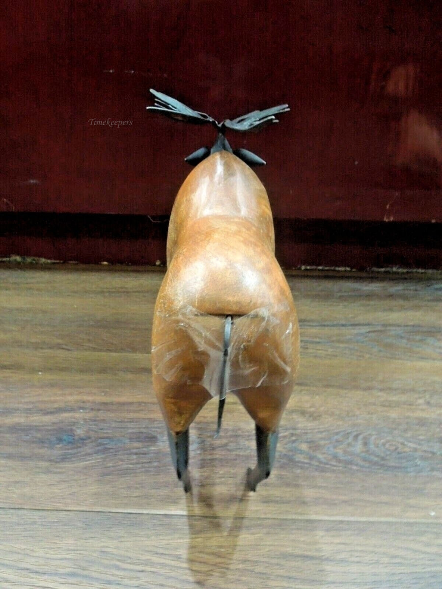 r850 Vintage Wooden Charles Marcak Moose Sculpture 10-1/2"