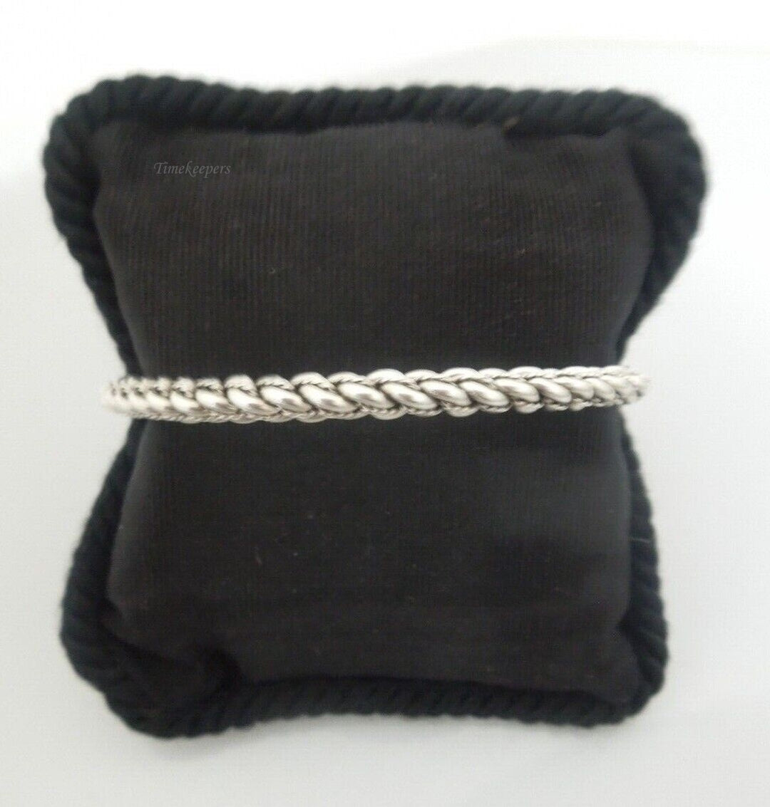 s038 Vintage Sterling Silver - NAVAJO Braided Twisted Stacker Bangle Bracelet
