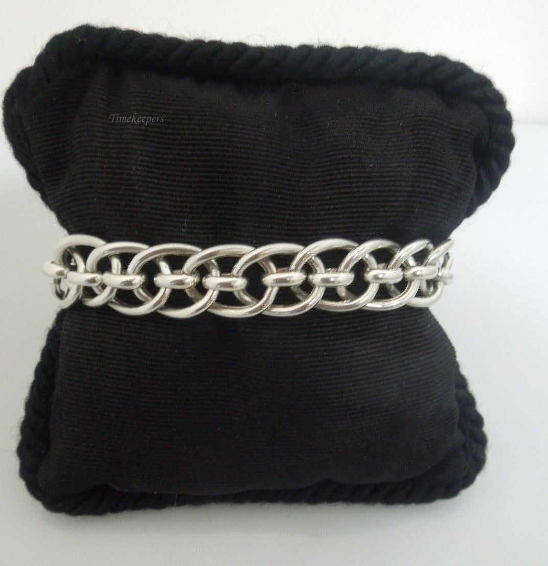 s040 Sterling Silver 925 Unique Polished Fancy Link Bracelet