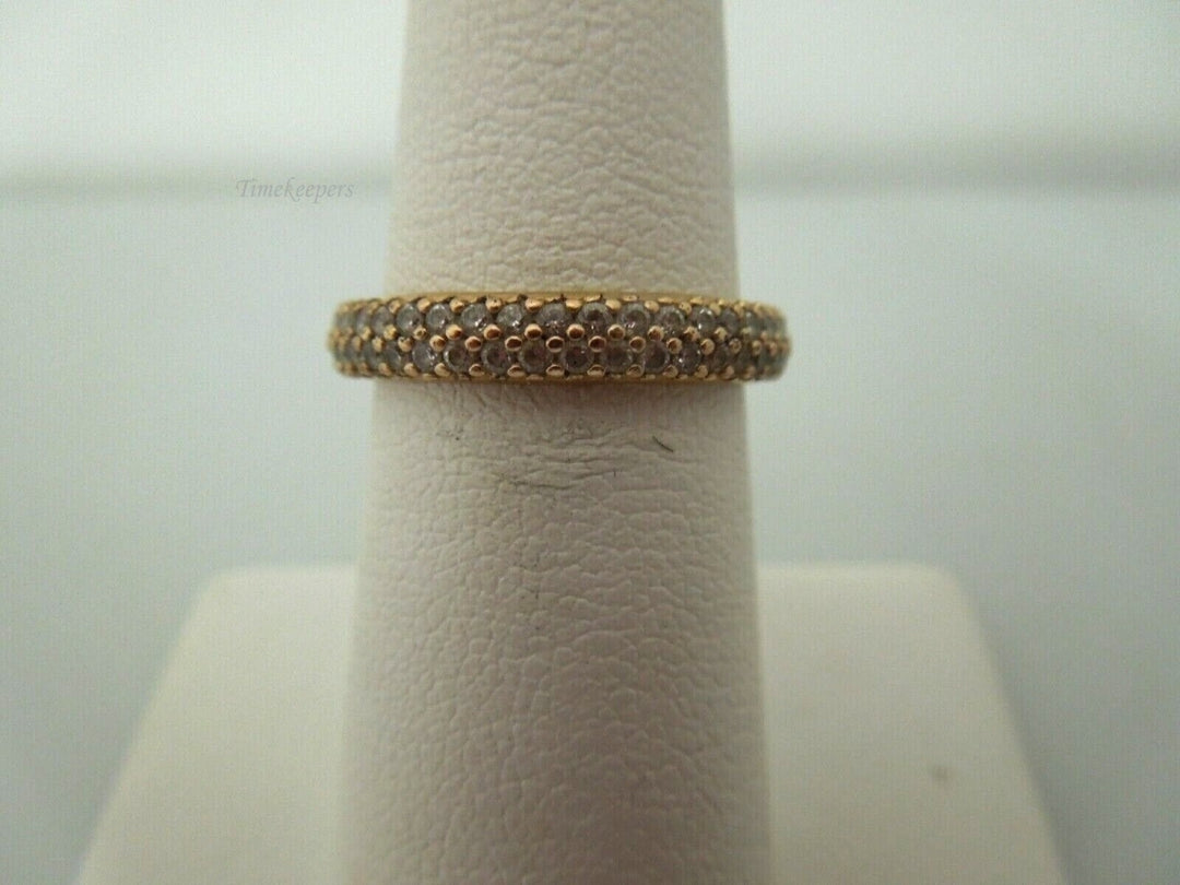 r654 Pandora ALE R Rose Gold Plate Ring Size 6.75 Signed ALE R 54 Wedding Band