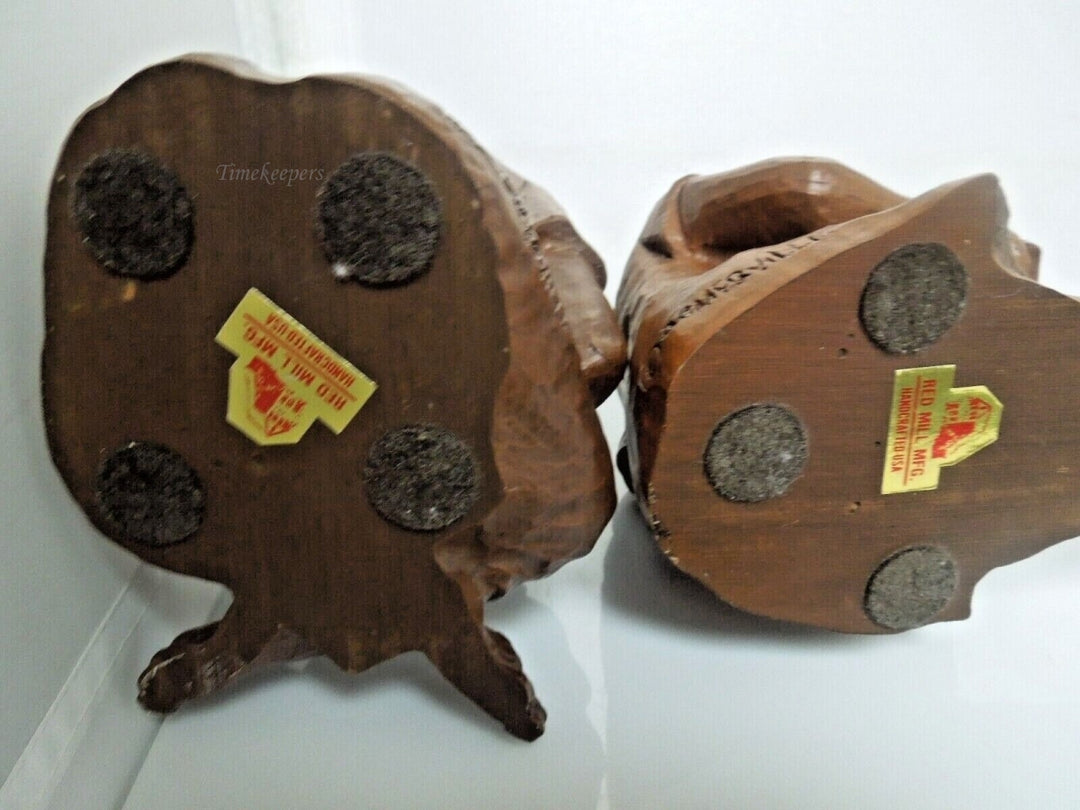 r587 Vintage Pair Statue Somerville Red Mill Pecan Shell Girl Boy Reading Bookends