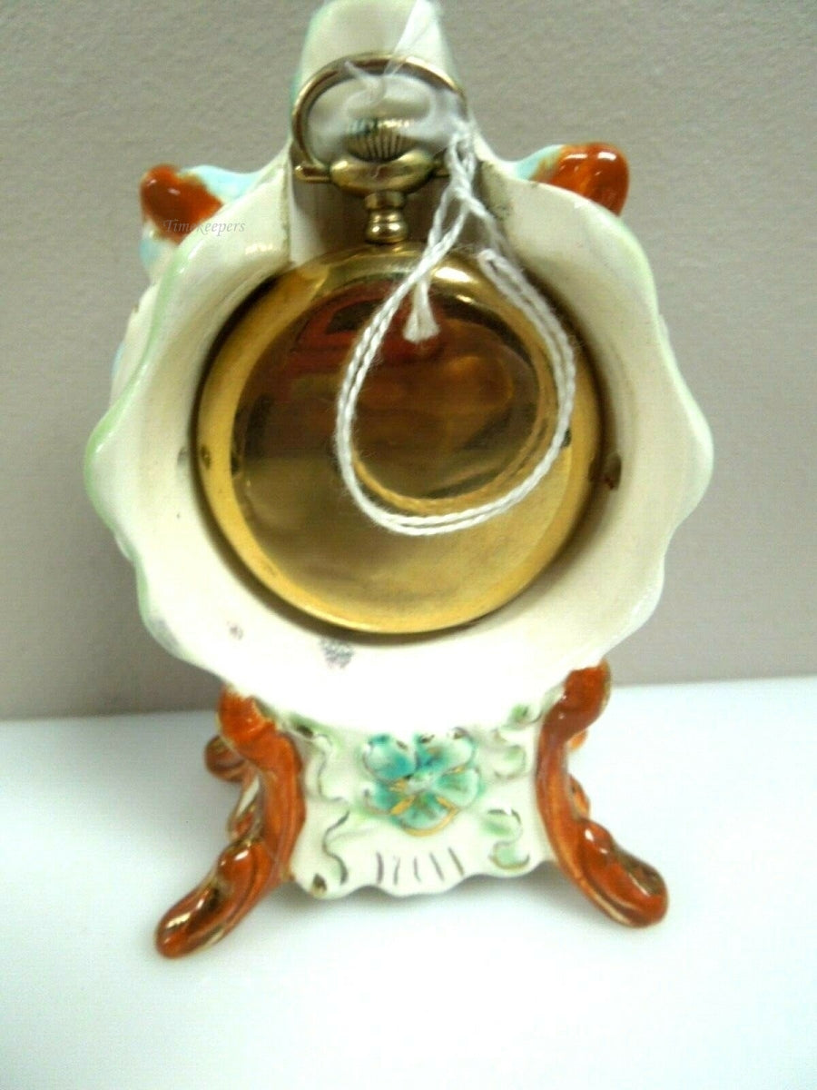 q882 Vintage Ceramic Pocket Watch Stand or Holder Case Collectible