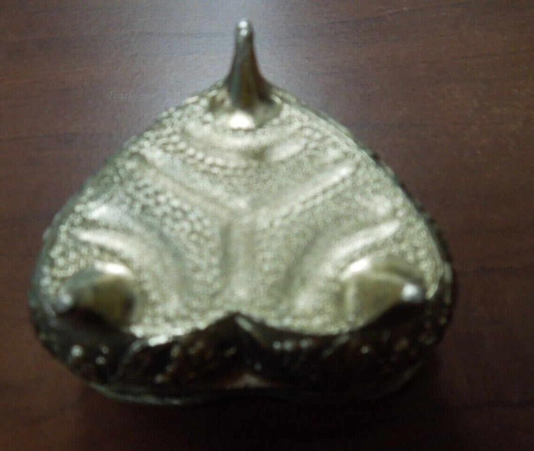 r691 Vintage Metal Box Hinged Lid Footed Silver Plated Embossed Cherub Trinket Keepsake Jewelry Box Handcrafted Ornate