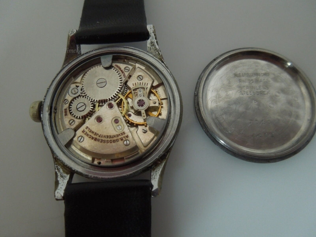 s235 OPTIMA Vintage circa 1940s Military Style Stainless Steel Wristwatch