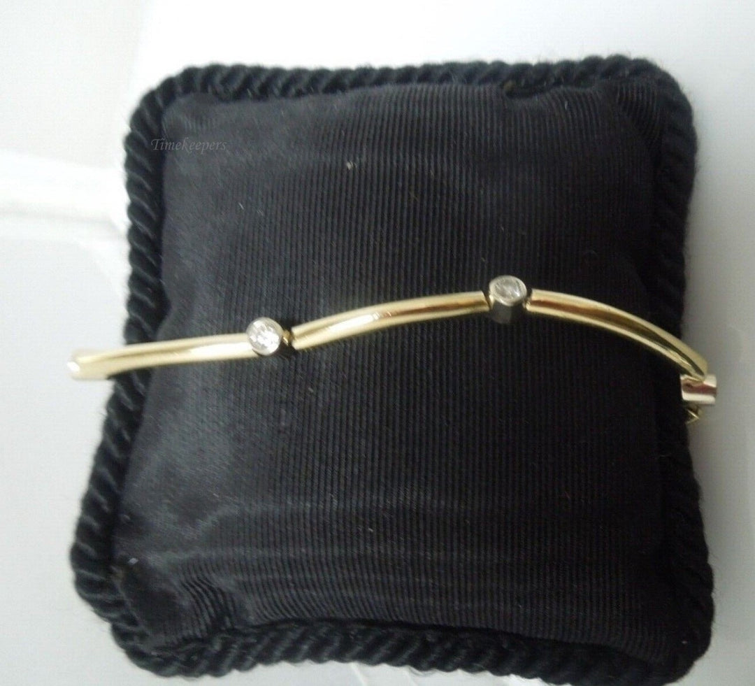r512 Vintage 10kt White Yellow Gold Diamond .90cts Bracelet Signed 8 1/4"