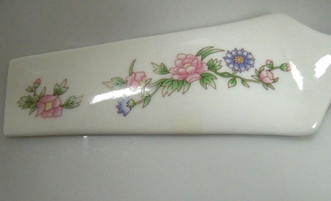 r972 Cake/pie server slicer Ceramic Floral pattern Vintage good condition Spatula 