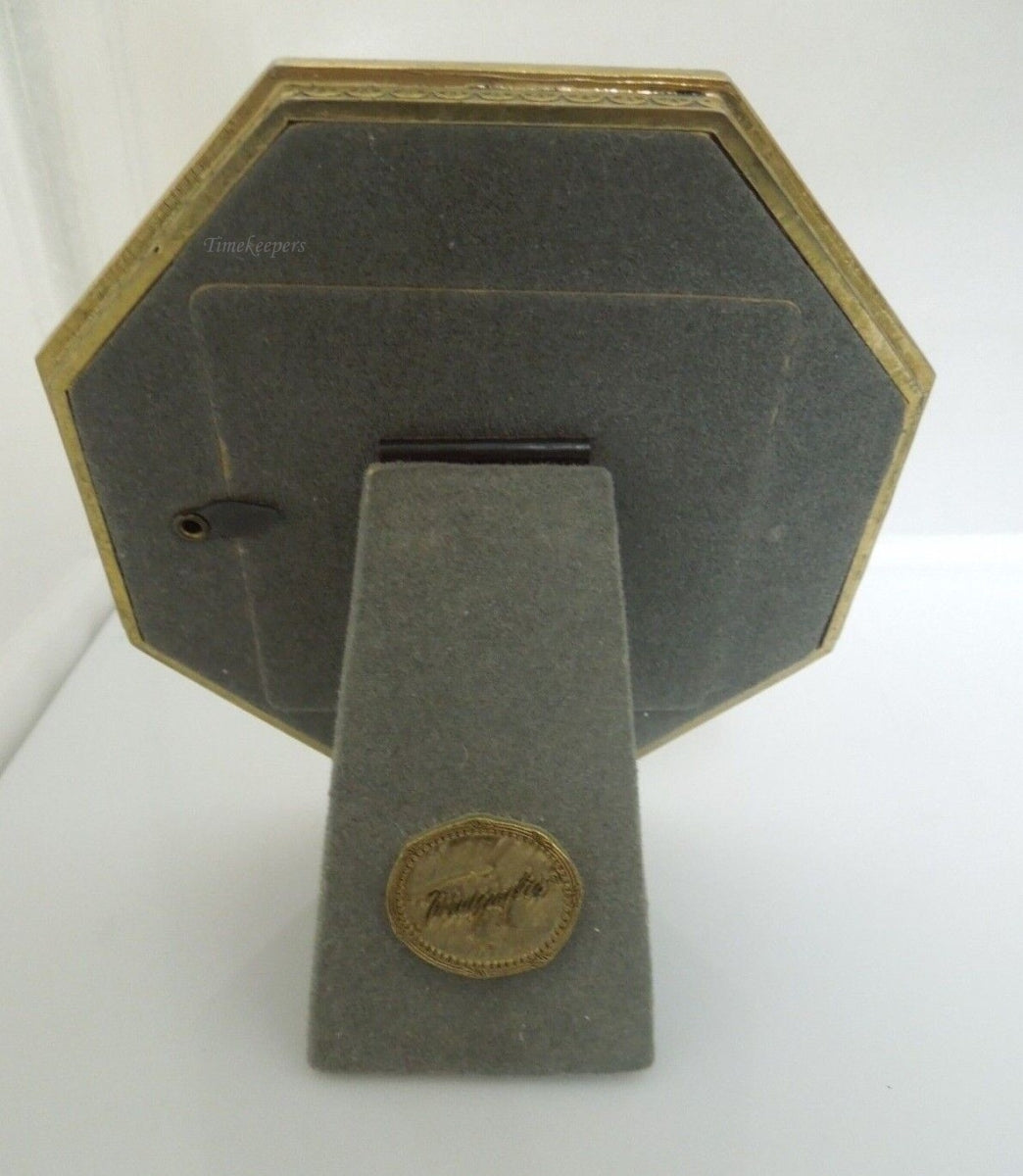 r700 Vintage Terragrafics Small Brass Enameled Tabletop Picture frame