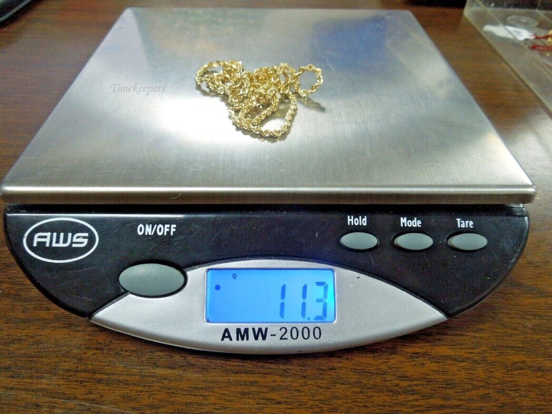 r500 Vintage 14kt Yellow Gold Rope Chain Necklace 20" Signed 