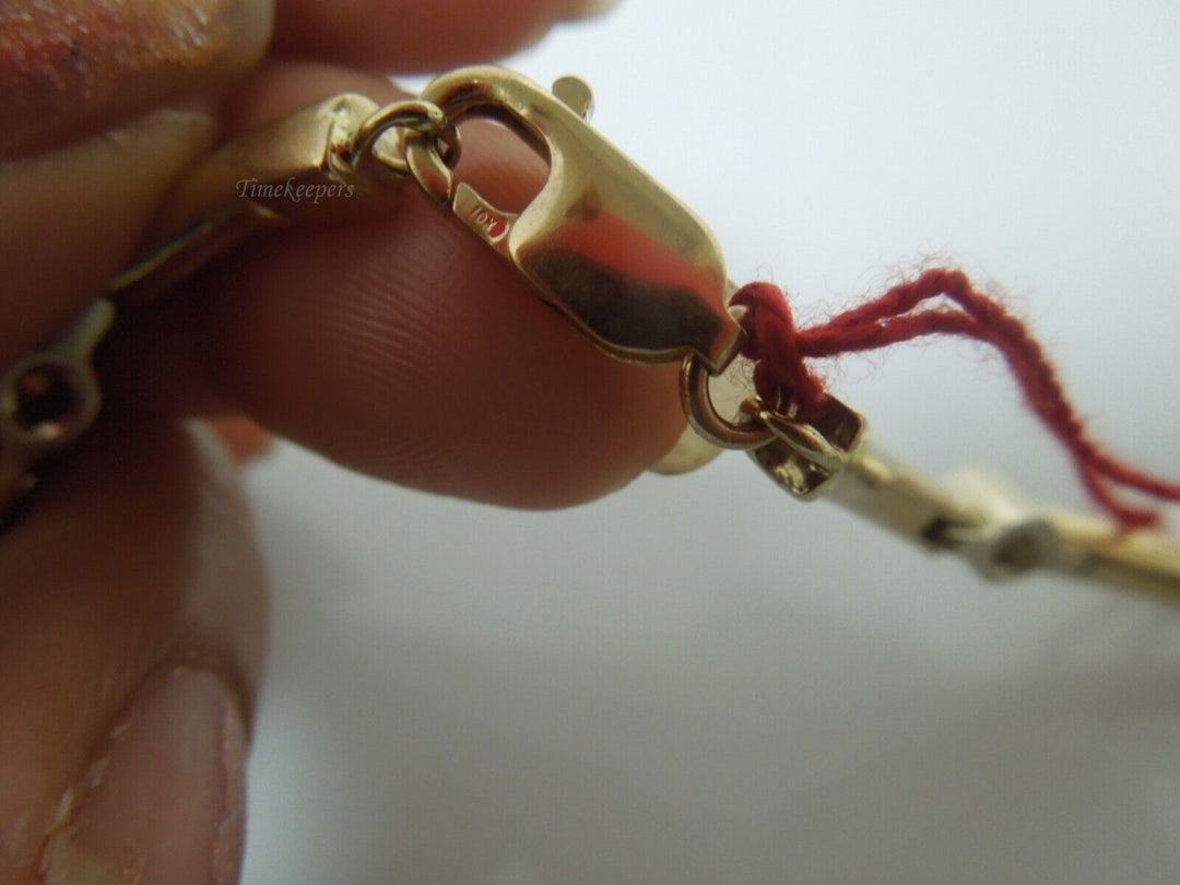 r512 Vintage 10kt White Yellow Gold Diamond .90cts Bracelet Signed 8 1/4"