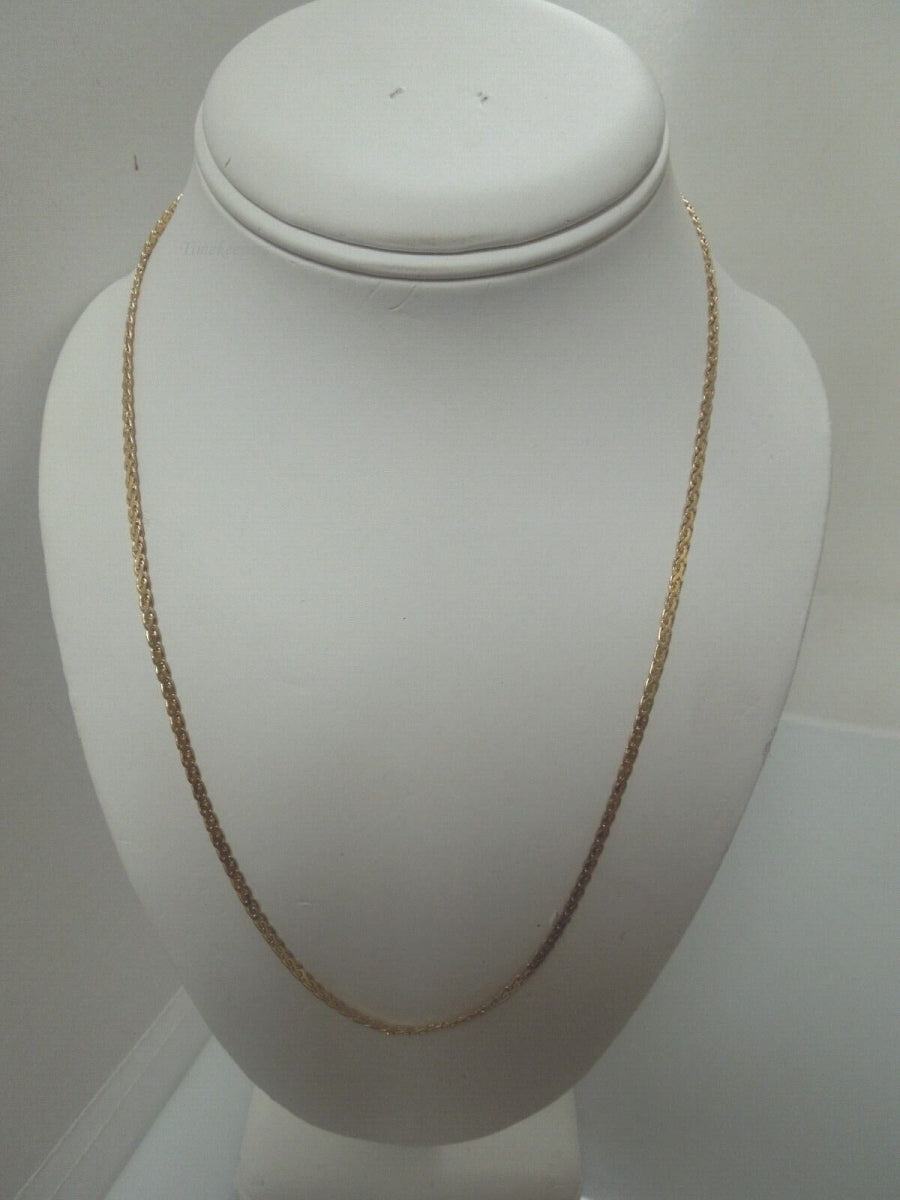 r501 Vintage 14kt Yellow Gold Chain Necklace 20" Signed Made In Italy
