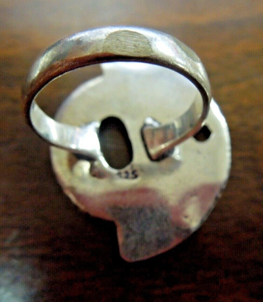 r616 Vintage Sterling Silver 925 Tiger Eye Ring Size 8-1/2 Signed