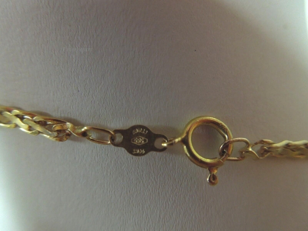 r501 Vintage 14kt Yellow Gold Chain Necklace 20" Signed Made In Italy