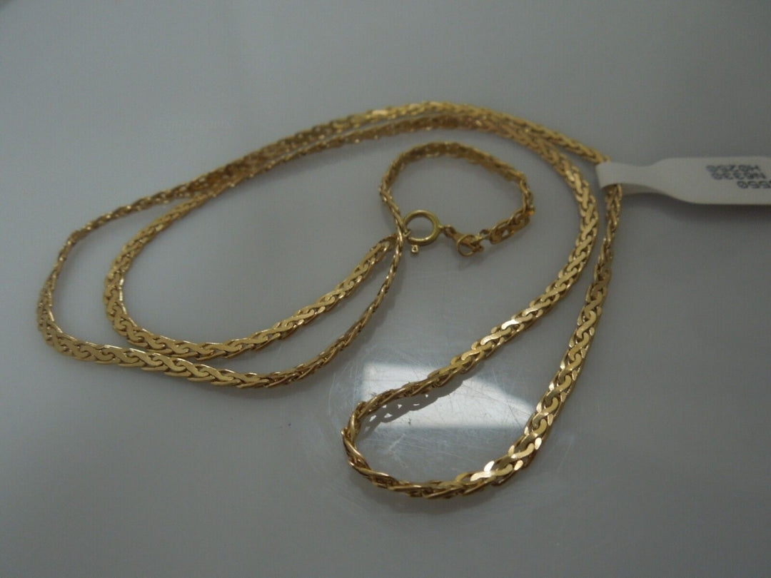 r501 Vintage 14kt Yellow Gold Chain Necklace 20" Signed Made In Italy