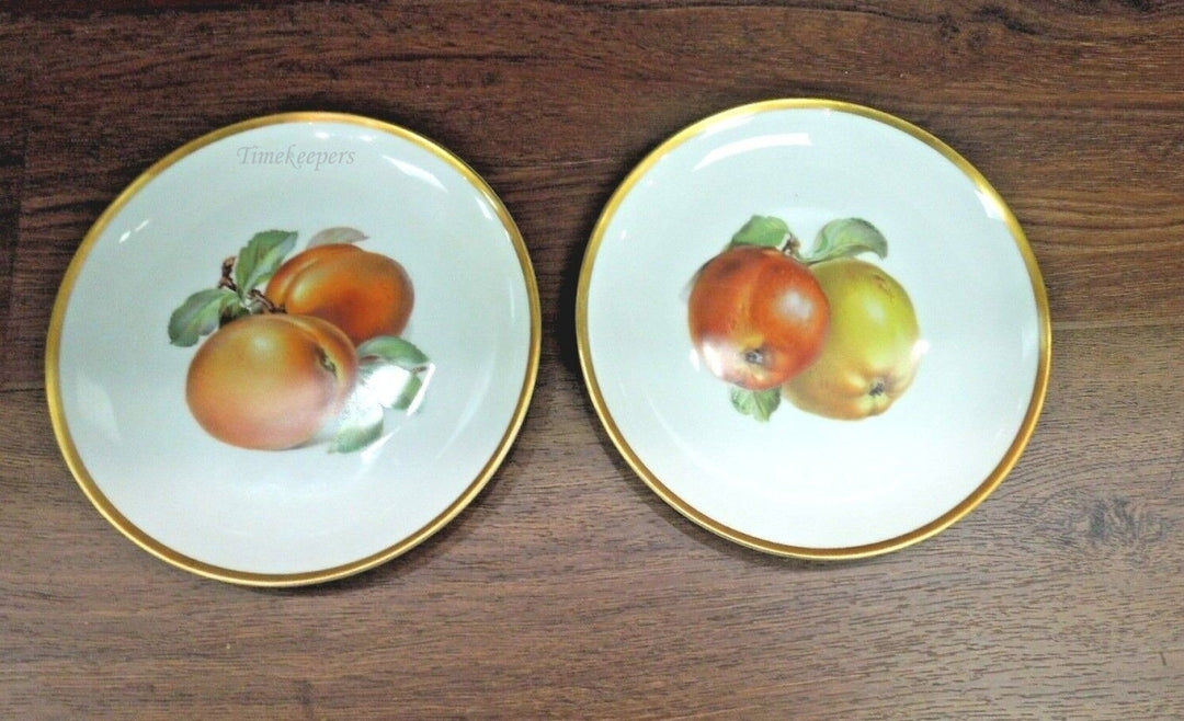 r254 Vtg Hutschenreuther Bavaria Germany 8" Plate Peach Branch White Flower Blossoms