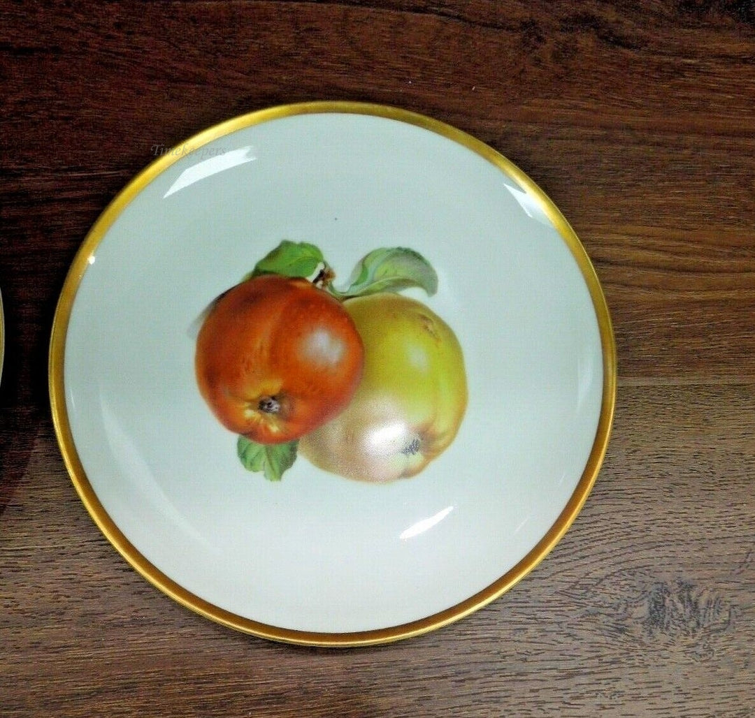 r254 Vtg Hutschenreuther Bavaria Germany 8" Plate Peach Branch White Flower Blossoms