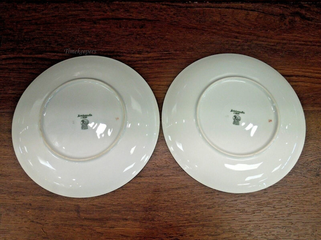 r254 Vtg Hutschenreuther Bavaria Germany 8" Plate Peach Branch White Flower Blossoms