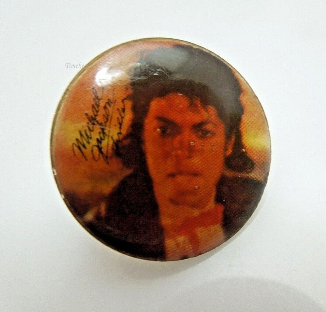 r396 Vintage Michael Jackson Pin King of Pop Music Pop Soul Funk Musician