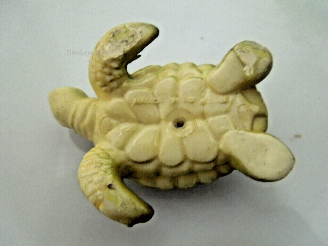 r567 Set of 3 Vintage Turtles of Stone Porcelain and Plastic Cute Collectibles