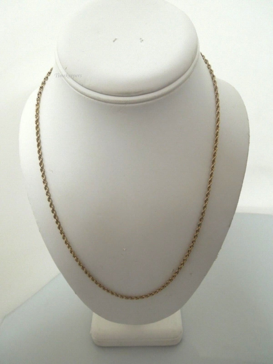 s016 10kt Yellow Gold Twisted Rope Chain 20"/ 8g