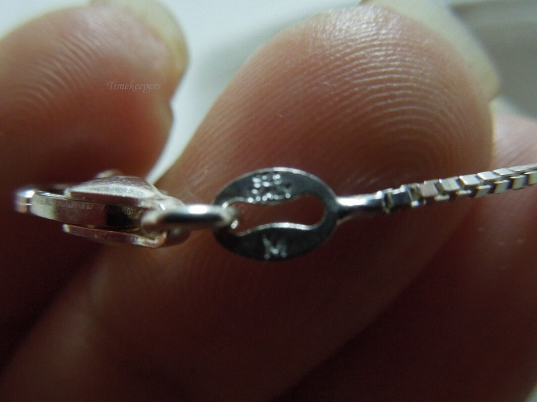 r994 Vintage Elegant Sterling Silver 8mm Laser/Diamond Cut  Beads Necklace 16"Italy