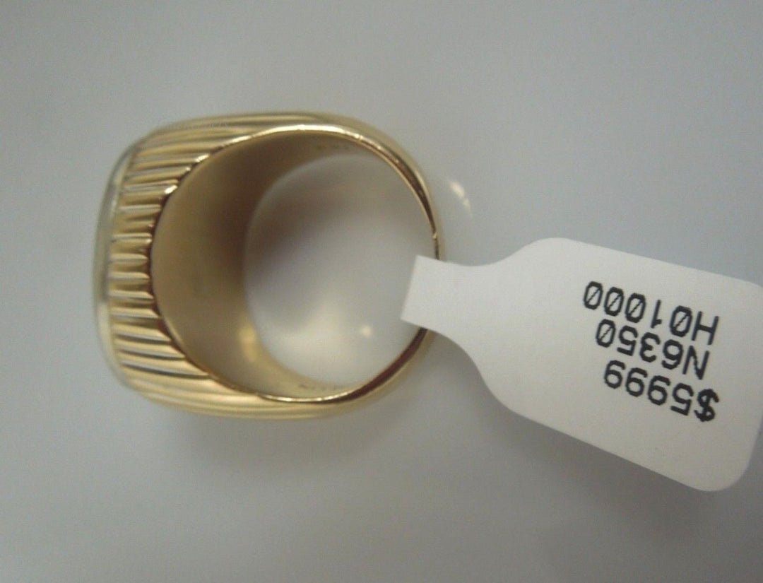 r516 Vintage 14kt Yellow Gold Men's Diamond 1.80 cts Ring Size 8.75 Signed