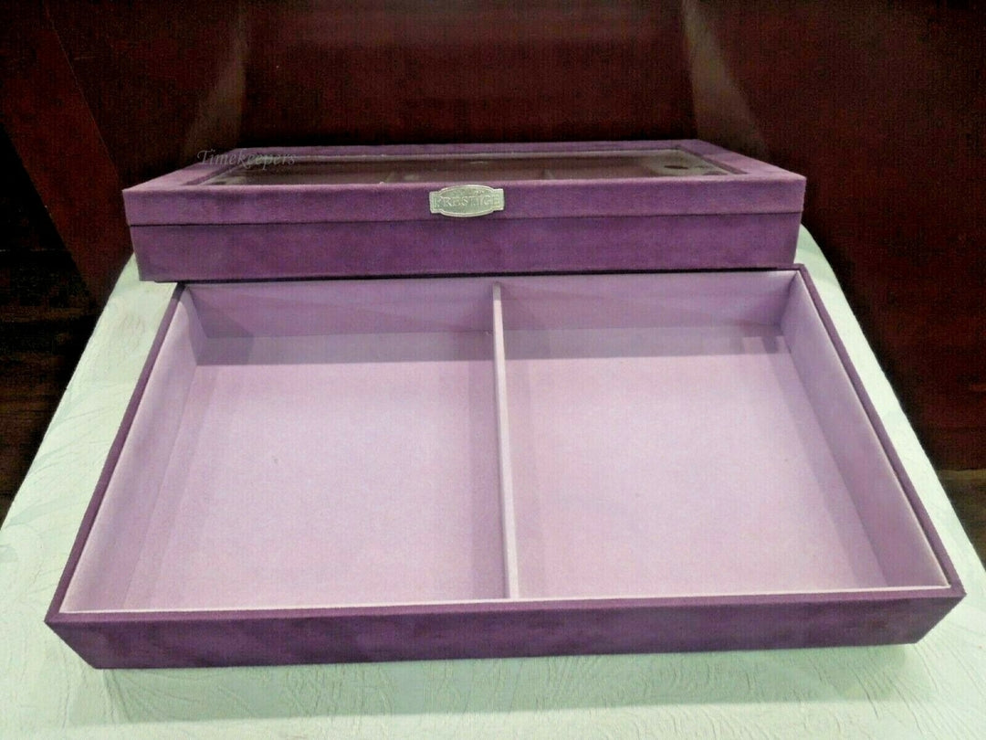 q556 Double-layer Velvet Jewelry Organizer Storage Box Big Space Earring Rings Necklace Body Jewelry Bracelet Watch Display