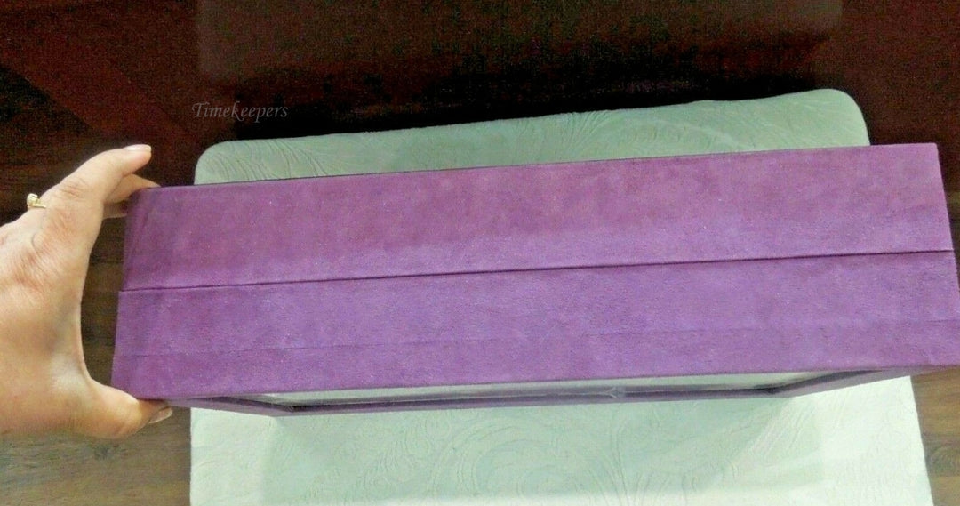 q556 Double-layer Velvet Jewelry Organizer Storage Box Big Space Earring Rings Necklace Body Jewelry Bracelet Watch Display