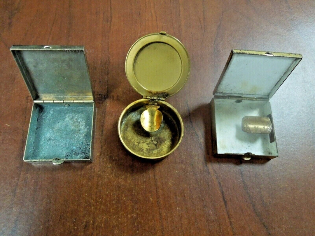 r288 Vintage Mini Brass Pocket Ashtray