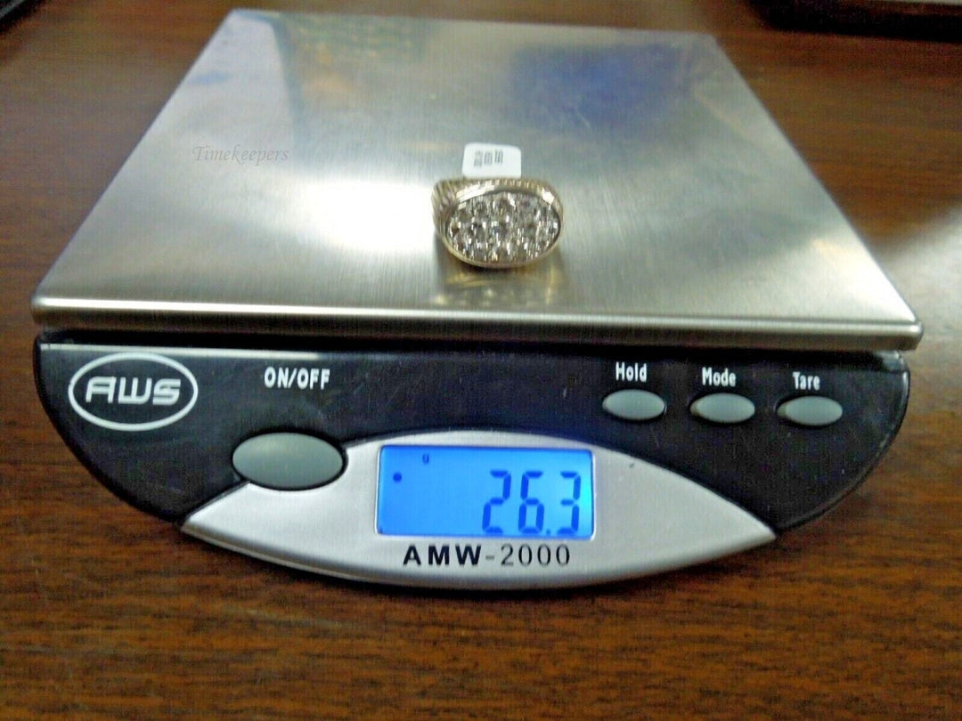 r516 Vintage 14kt Yellow Gold Men's Diamond 1.80 cts Ring Size 8.75 Signed