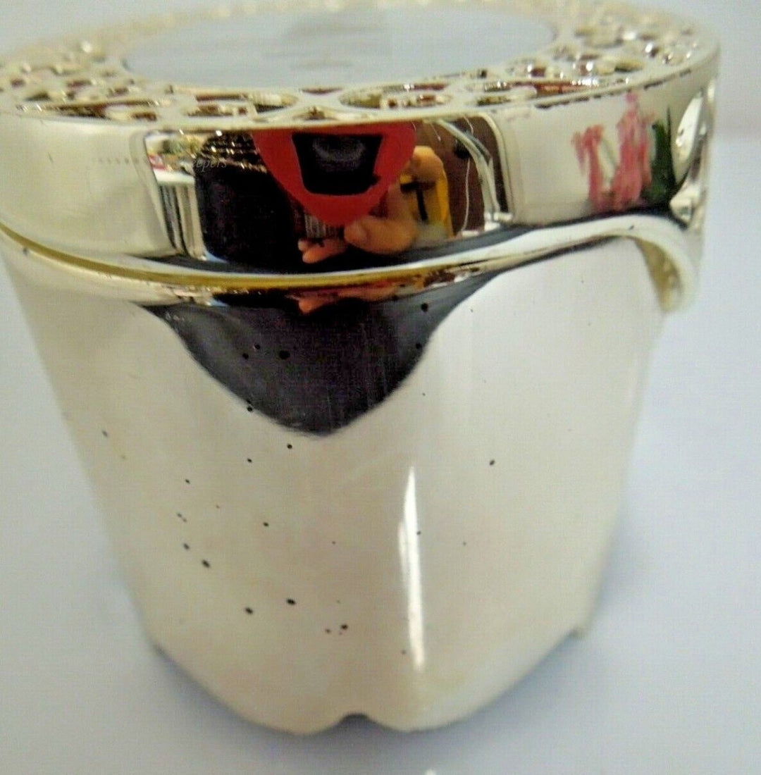 r969 Things Remembered Silver Plated Filigree Keepsake Jewelry Box-Mom Engraved