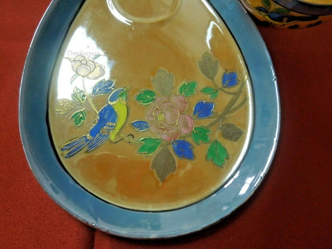 q801 Vintage Lusterware Snack SET Japan Fine Porcelain tea cup & snack plate saucer