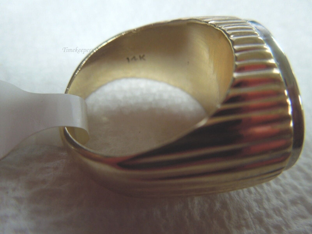 r516 Vintage 14kt Yellow Gold Men's Diamond 1.80 cts Ring Size 8.75 Signed