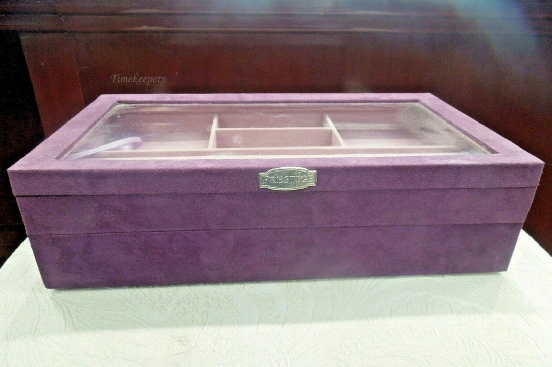 q556 Double-layer Velvet Jewelry Organizer Storage Box Big Space Earring Rings Necklace Body Jewelry Bracelet Watch Display