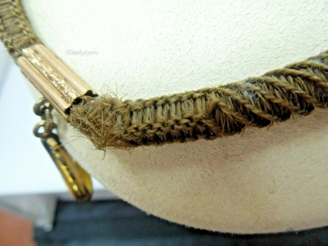 e590 Victorian Era Woven Hair Vest Pocket Watch Chain Gold Filled Pendant and Choker Necklace