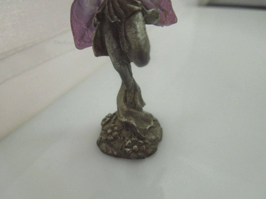 r322 Vintage Pot metal figurine girl with wings, angel girl, metal figurine, butterfly wings