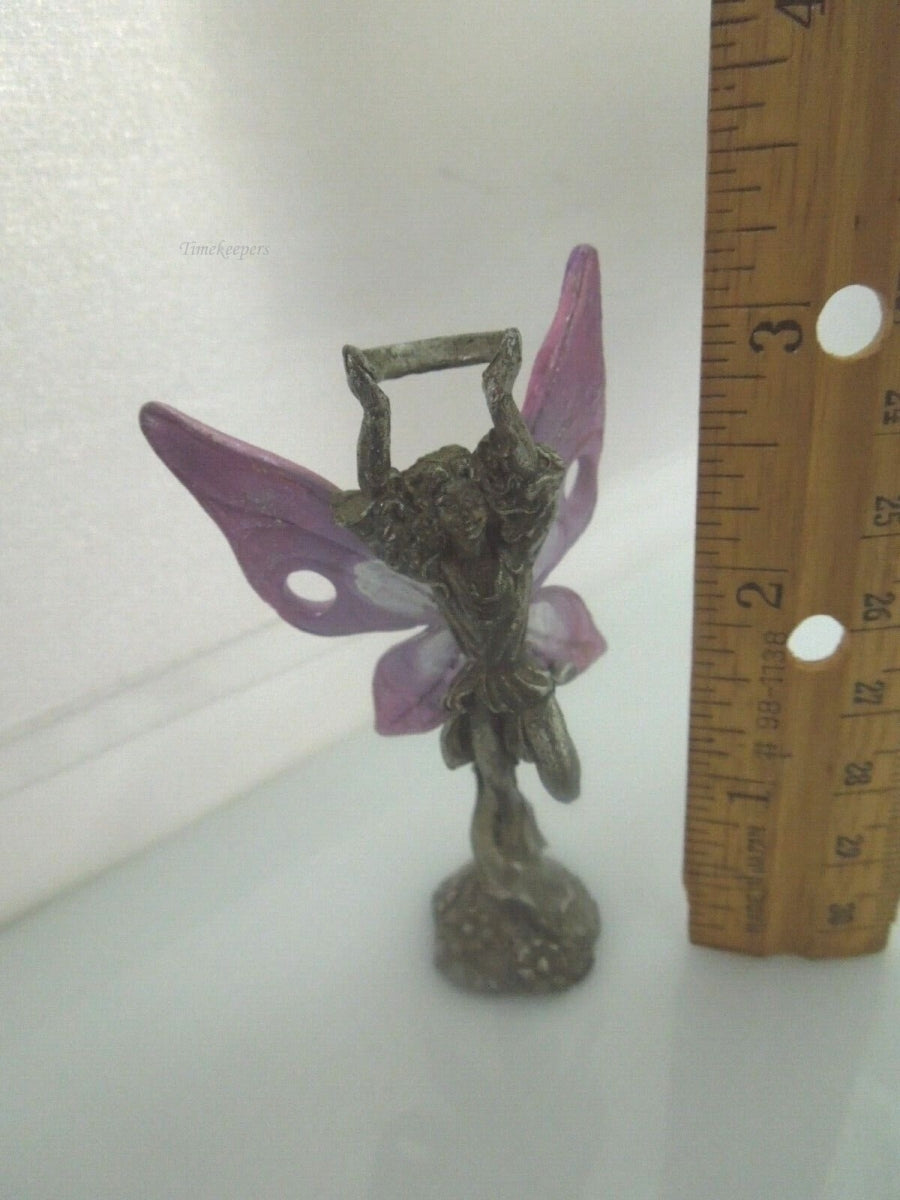 r322 Vintage Pot metal figurine girl with wings, angel girl, metal figurine, butterfly wings