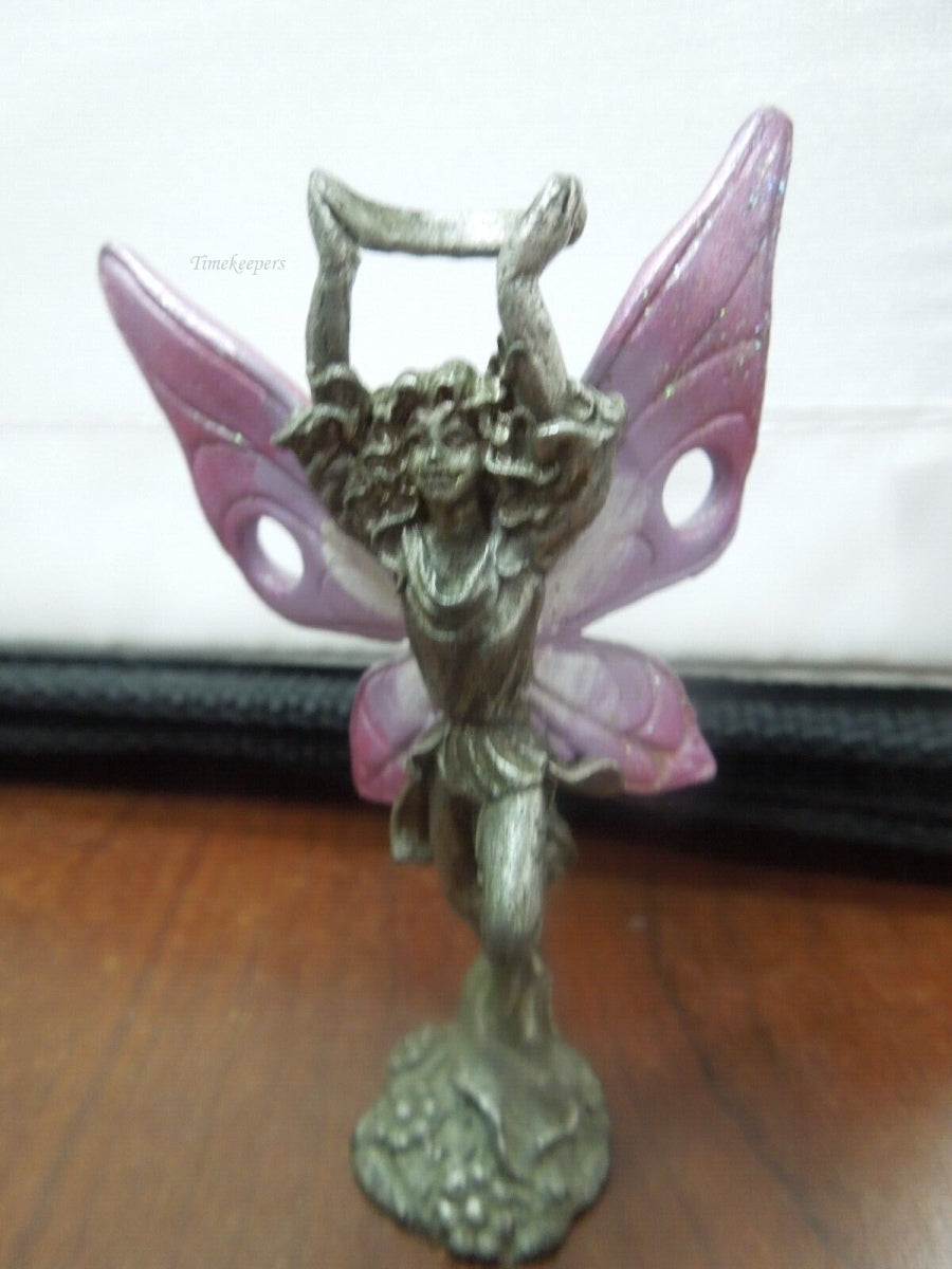r322 Vintage Pot metal figurine girl with wings, angel girl, metal figurine, butterfly wings