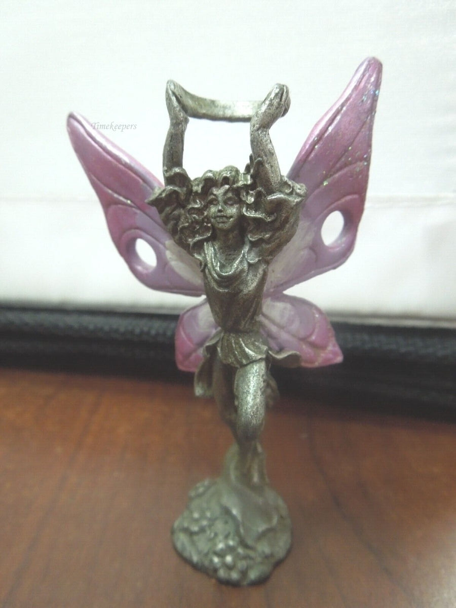 r322 Vintage Pot metal figurine girl with wings, angel girl, metal figurine, butterfly wings