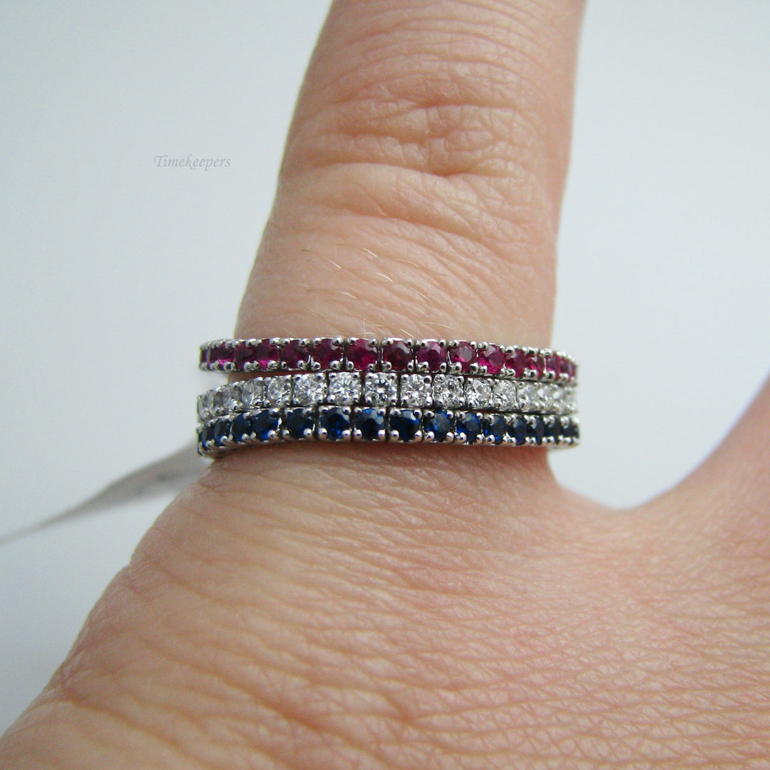 d877 Brilliant 14k White Gold Ruby Ring