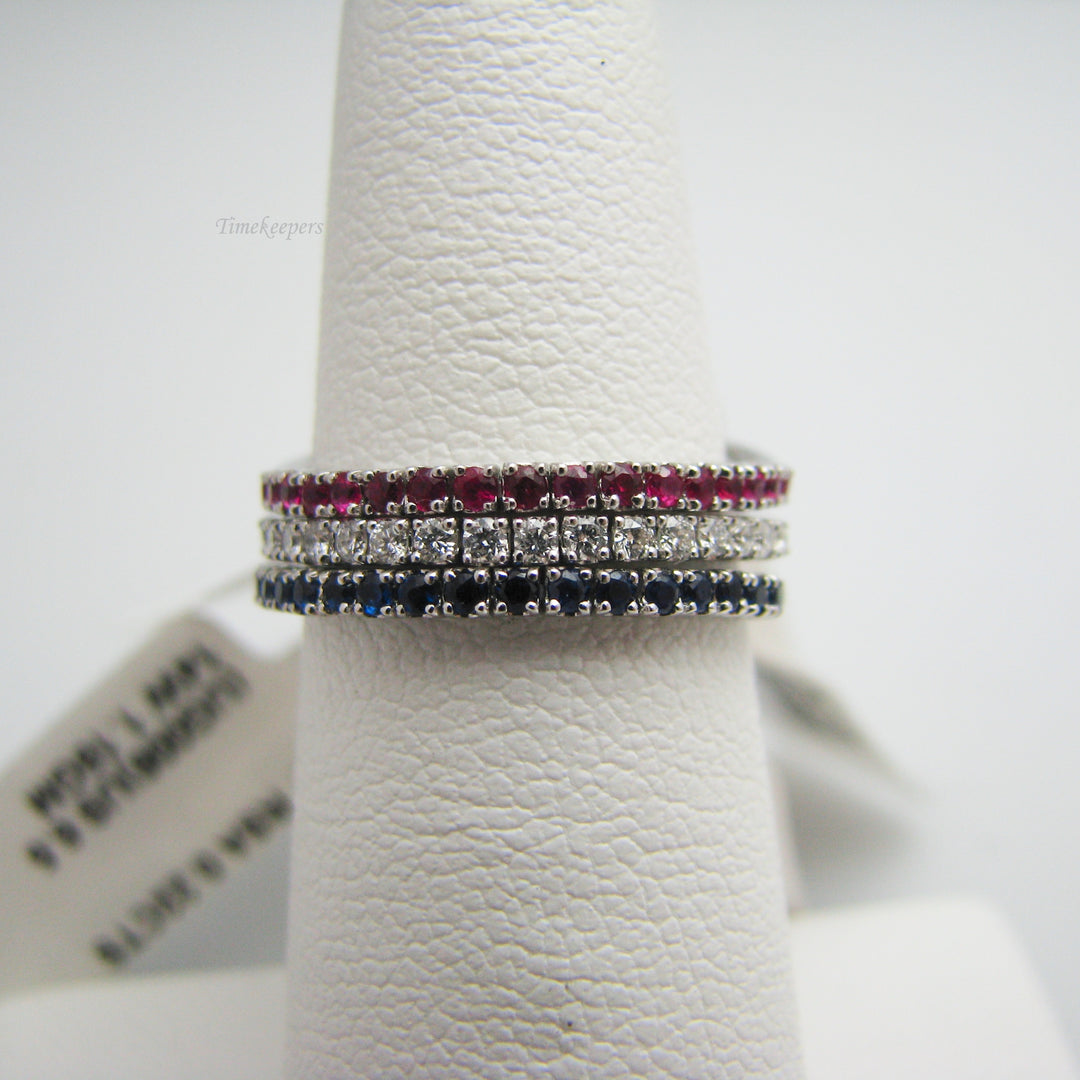 d877 Brilliant 14k White Gold Ruby Ring
