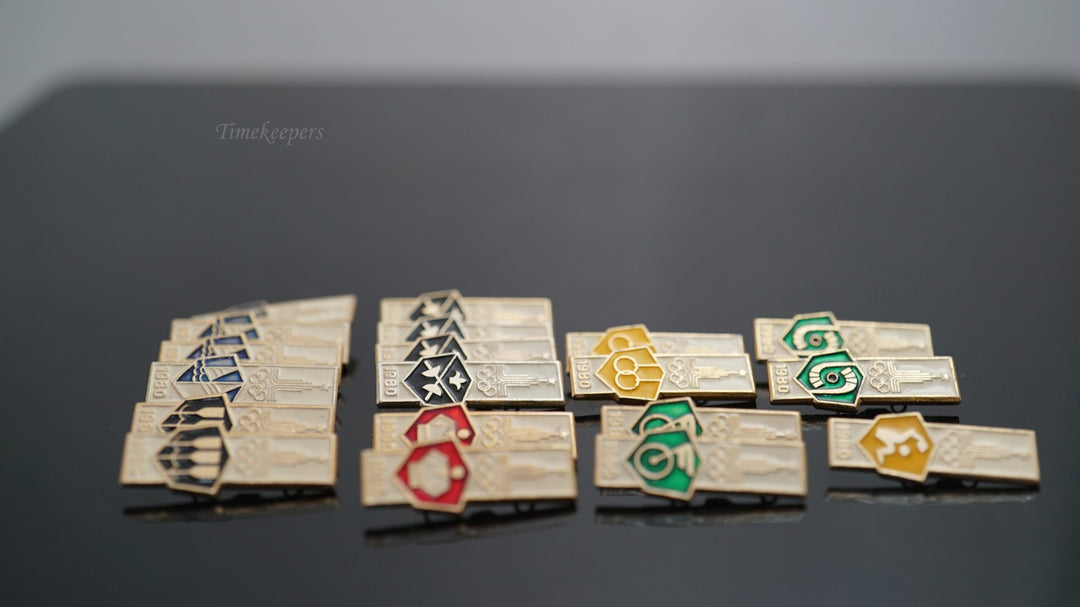 K443 Group of 19 1980 Russian Olympic Pins