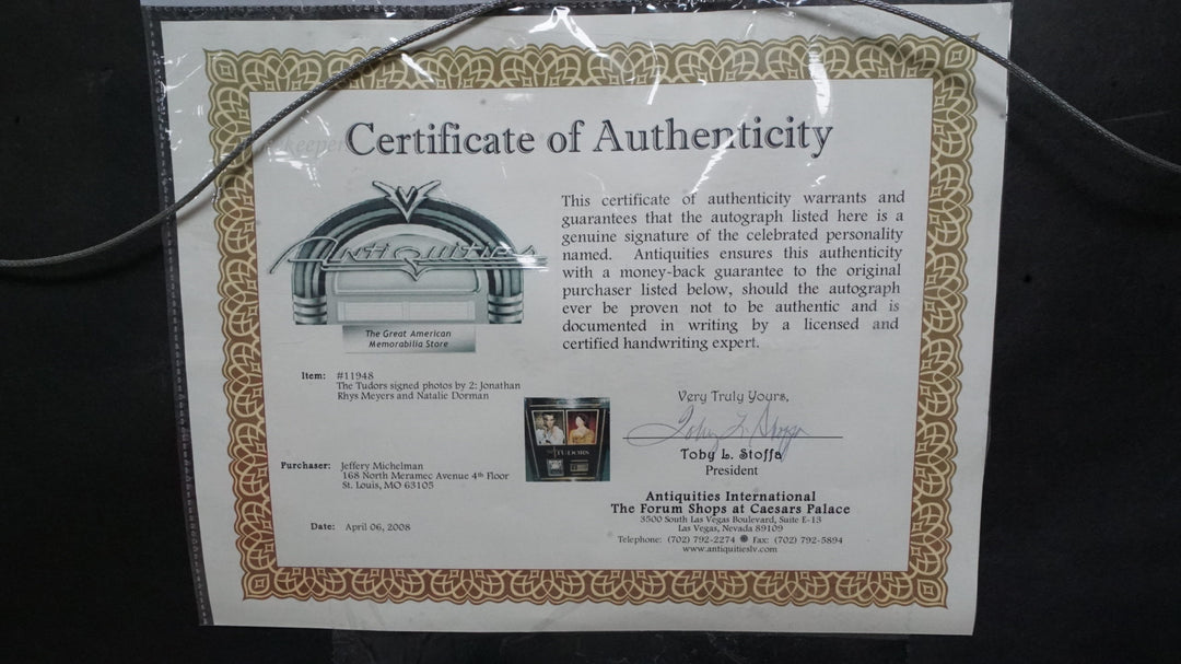 K096 The Tudors Signed Pictures W/ Frame