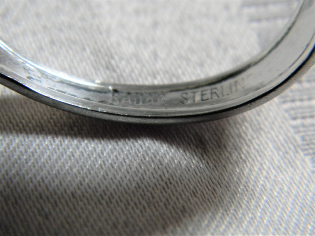 h643 Vintage Sterling Silver Curved Handle Baby Spoon by Radar