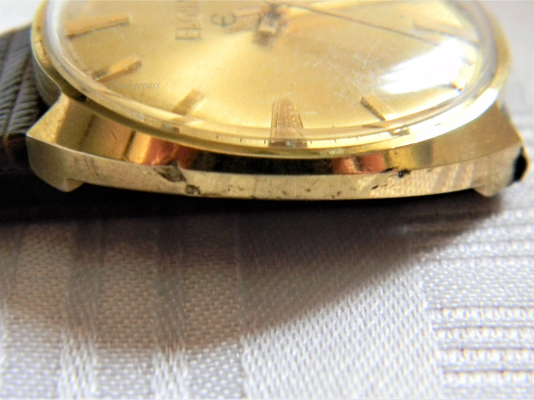 h652 Vintage Elgin Self-winding Wrist Watch with Date in Gold Tone