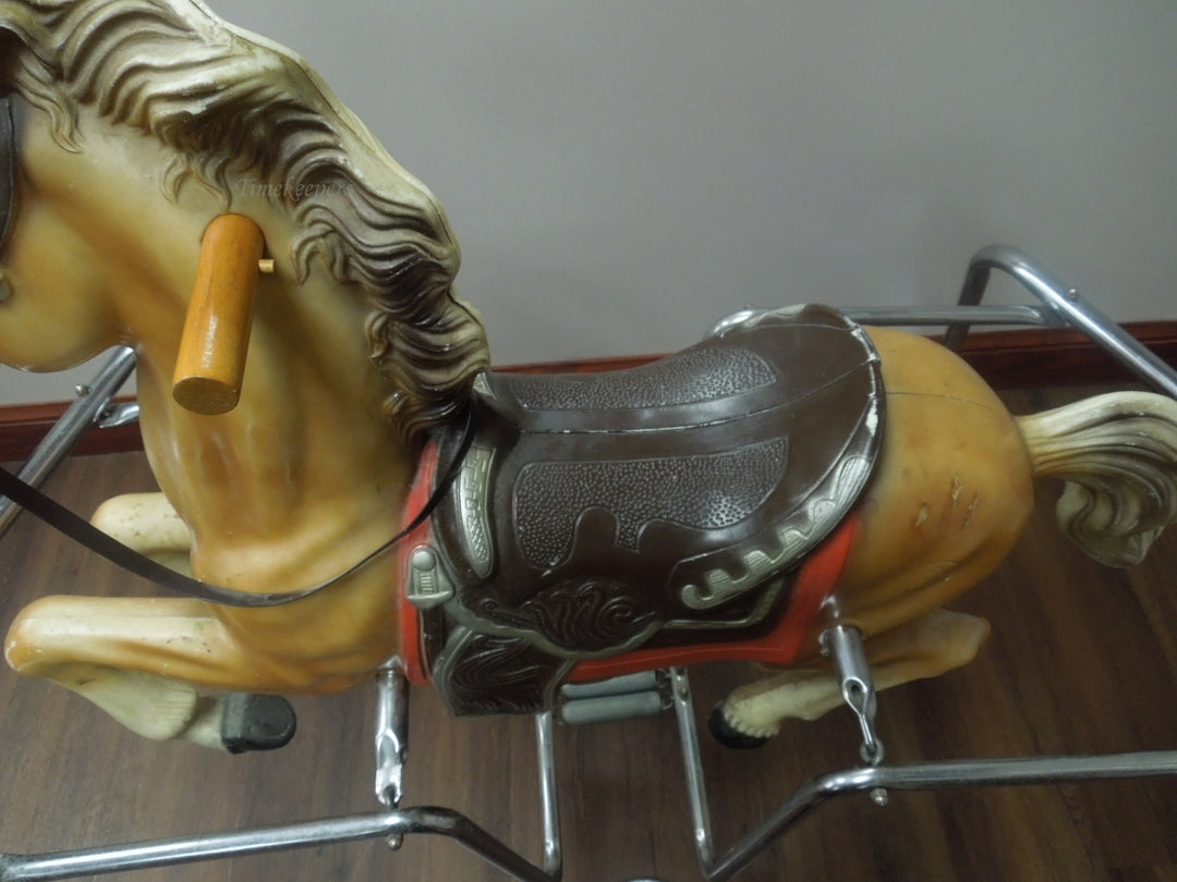 r524 Vintage Riding Horse Spring Bouncing Child's Play Toy Horse Mare Pony