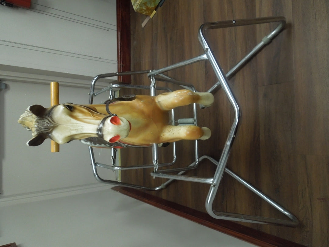 r524 Vintage Riding Horse Spring Bouncing Child's Play Toy Horse Mare Pony