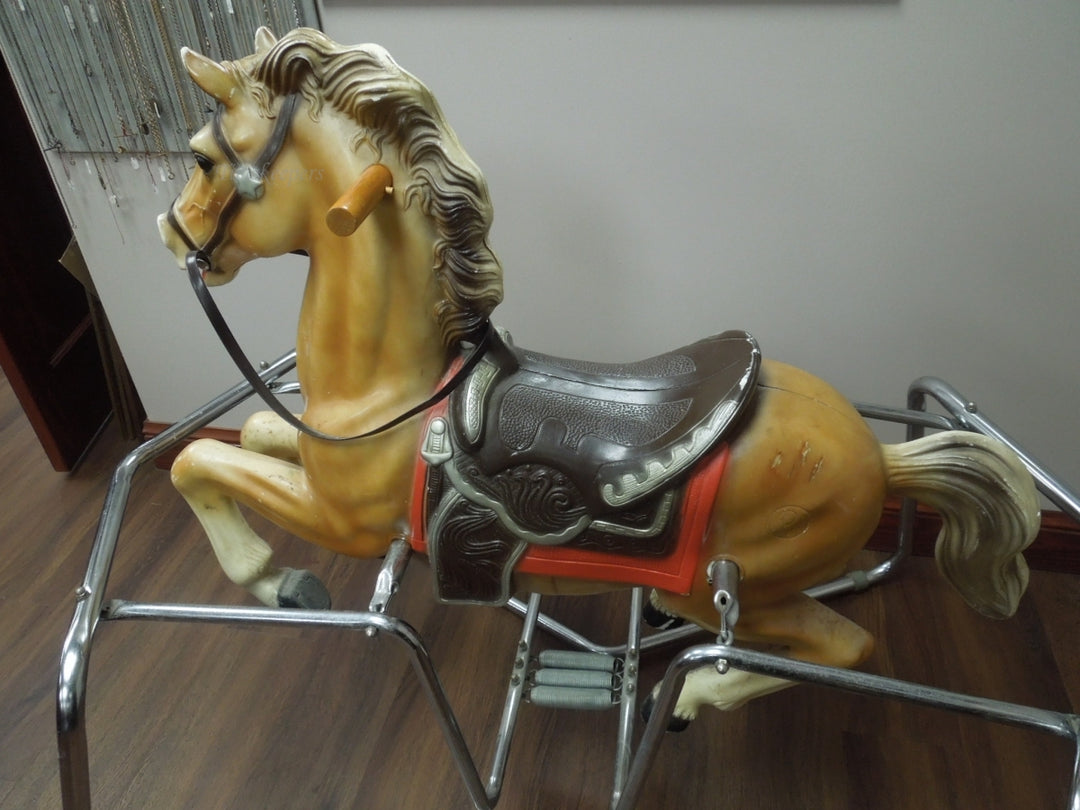 r524 Vintage Riding Horse Spring Bouncing Child's Play Toy Horse Mare Pony