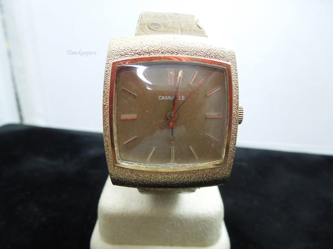 g315 Classic Caravelle VIintage Unisex Watch, Stainless Steel, Leather Band, 7 Jewels