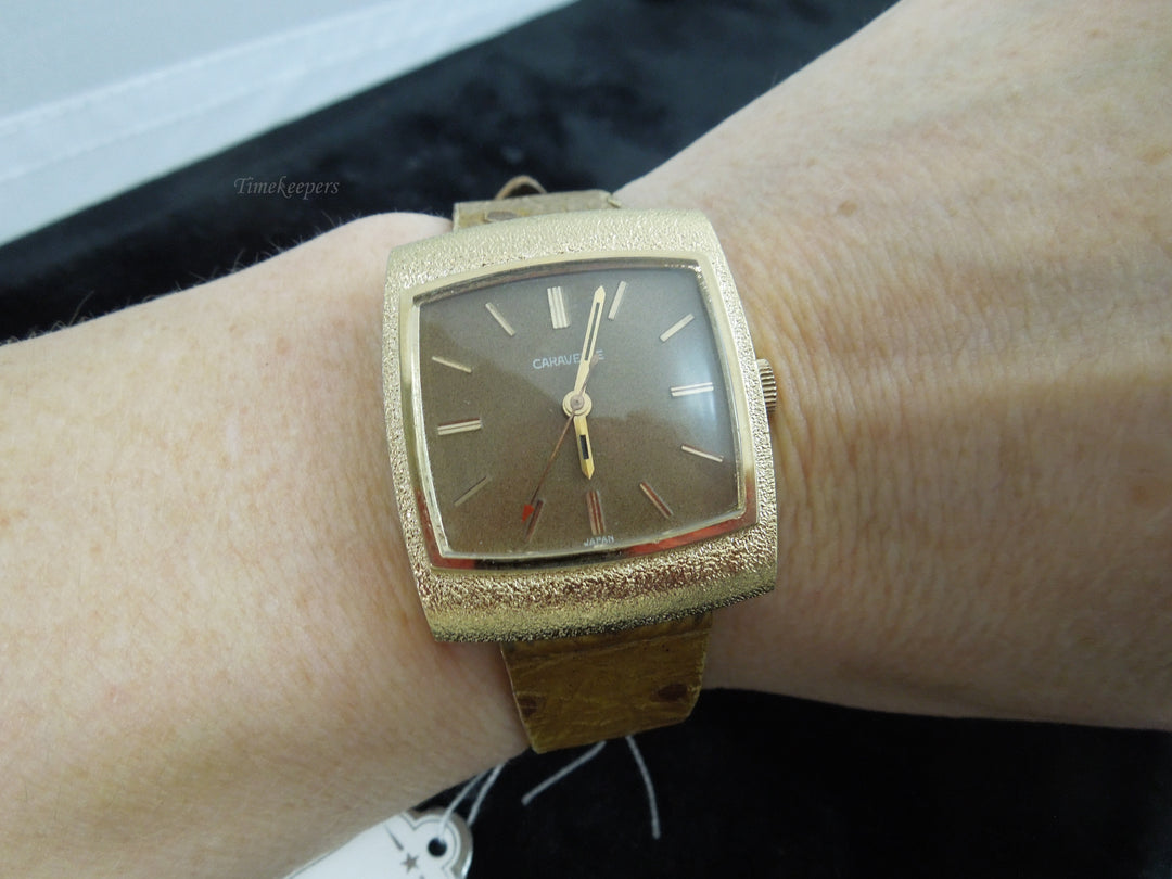 g315 Classic Caravelle VIintage Unisex Watch, Stainless Steel, Leather Band, 7 Jewels